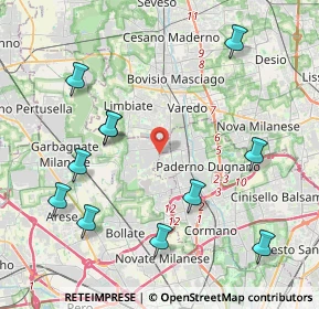 Mappa 20037 Senago MI, Italia (4.74273)
