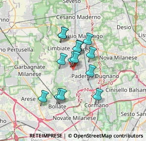 Mappa 20037 Senago MI, Italia (2.52214)