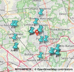 Mappa 20037 Senago MI, Italia (3.735)