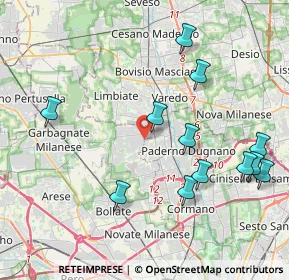 Mappa 20037 Senago MI, Italia (4.44083)