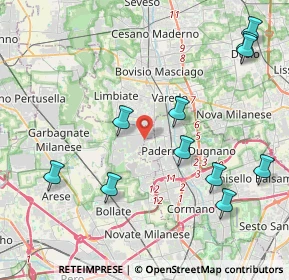 Mappa 20037 Senago MI, Italia (4.80636)