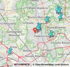 Mappa 20037 Senago MI, Italia (5.70273)