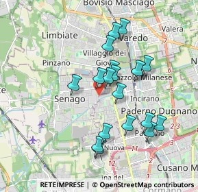 Mappa 20037 Senago MI, Italia (1.62105)