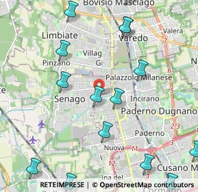Mappa 20037 Senago MI, Italia (2.728)