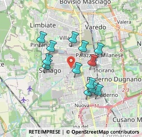 Mappa 20037 Senago MI, Italia (1.46385)