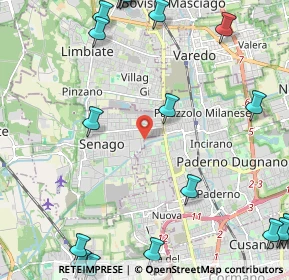 Mappa 20037 Senago MI, Italia (3.28556)