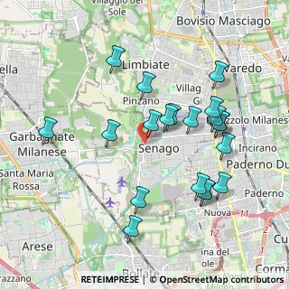Mappa Piazza Borromeo, 20030 Senago MI, Italia (1.945)