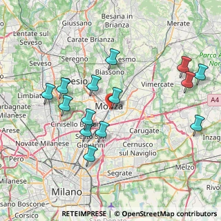 Mappa Via Piave, 20052 Monza MB, Italia (8.12214)