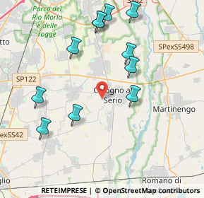 Mappa Via IV Novembre, 24055 Cologno Al Serio BG, Italia (4.27364)