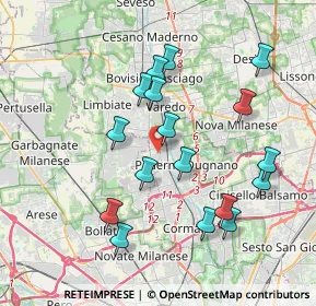 Mappa Via Tagliabue, 20037 Paderno Dugnano MI, Italia (3.75)