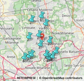 Mappa Via Tagliabue, 20037 Paderno Dugnano MI, Italia (3.30467)