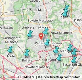 Mappa Via Tagliabue, 20037 Paderno Dugnano MI, Italia (4.91462)