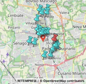 Mappa Via Tagliabue, 20037 Paderno Dugnano MI, Italia (1.3205)