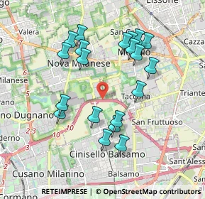 Mappa A52 Tangenziale Nord Milano, 20834 Nova Milanese MB, Italia (1.8065)