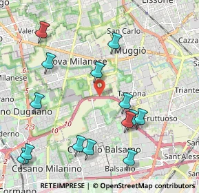 Mappa A52 Tangenziale Nord Milano, 20834 Nova Milanese MB, Italia (2.36857)