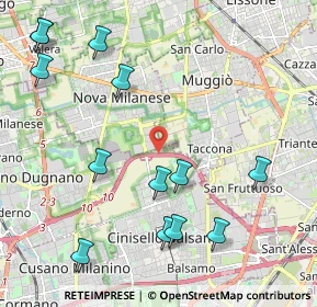 Mappa A52 Tangenziale Nord Milano, 20834 Nova Milanese MB, Italia (2.54308)
