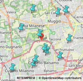 Mappa A52 Tangenziale Nord Milano, 20834 Nova Milanese MB, Italia (2.30333)