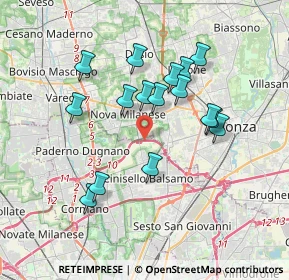Mappa A52 Tangenziale Nord Milano, 20834 Nova Milanese MB, Italia (3.24375)