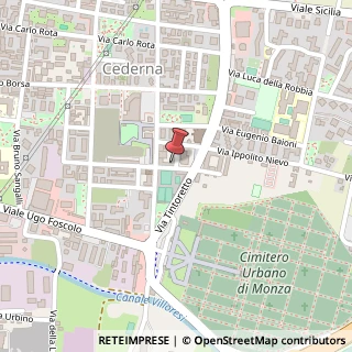 Mappa Via A. Cederna, 24, 20900 Monza, Monza e Brianza (Lombardia)