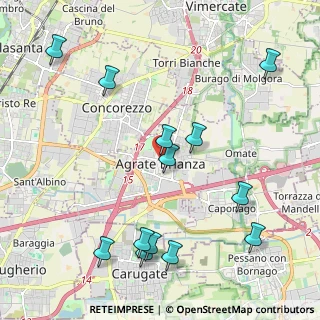 Mappa Centro Direzionale Colleoni - Palazzo Andromeda Ingr, 20864 Agrate Brianza MB, Italia (2.43923)