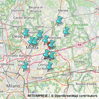 Mappa Centro Direzionale Colleoni - Palazzo Andromeda Ingr, 20864 Agrate Brianza MB, Italia (5.87385)