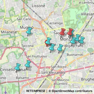 Mappa Via Cavallotti, 20900 Monza MB, Italia (2.00667)