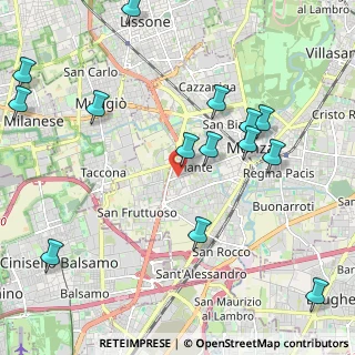 Mappa Via Cavallotti 136 c, 20900 Monza MB, Italia (2.52643)