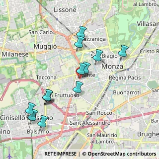 Mappa Via Cavallotti, 20900 Monza MB, Italia (1.99077)