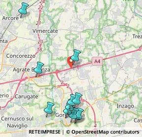 Mappa A4 Torino - Trieste, 20873 Cavenago di Brianza MB, Italia (5.05636)
