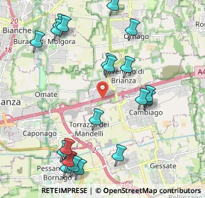 Mappa A4 Torino - Trieste, 20873 Cavenago di Brianza MB, Italia (2.3585)