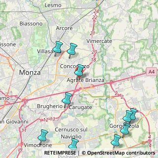 Mappa A51 Tangenziale Est di Milano &, 20864 Agrate Brianza MB, Italia (5.99727)