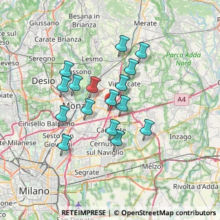 Mappa A51 Tangenziale Est di Milano &, 20864 Agrate Brianza MB, Italia (5.9125)