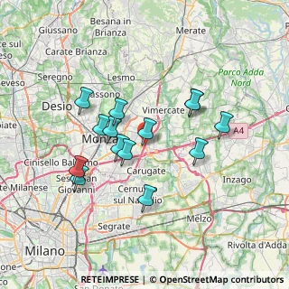 Mappa A51 Tangenziale Est di Milano &, 20864 Agrate Brianza MB, Italia (6.17714)