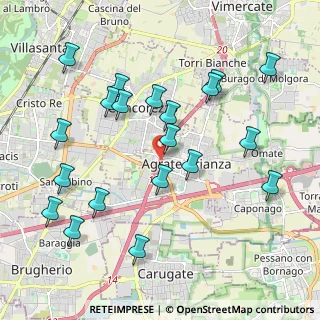 Mappa A51 Tangenziale Est di Milano &, 20864 Agrate Brianza MB, Italia (2.172)