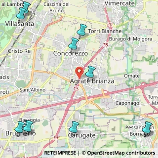 Mappa A51 Tangenziale Est di Milano &, 20864 Agrate Brianza MB, Italia (3.60667)