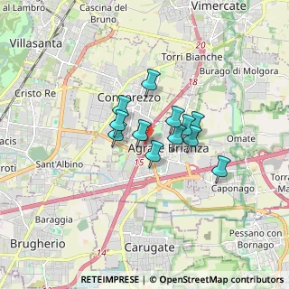 Mappa A51 Tangenziale Est di Milano &, 20864 Agrate Brianza MB, Italia (1.08833)