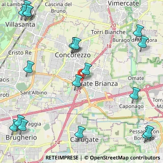 Mappa A51 Tangenziale Est di Milano &, 20864 Agrate Brianza MB, Italia (3.24211)