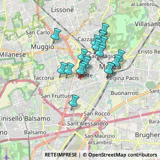 Mappa Via Eva Segrè, 20052 Monza MB, Italia (1.36105)