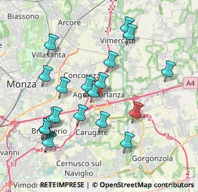 Mappa Via IV Novembre, 20864 Agrate Brianza MB, Italia (3.8745)