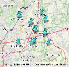 Mappa Via IV Novembre, 20864 Agrate Brianza MB, Italia (2.90067)