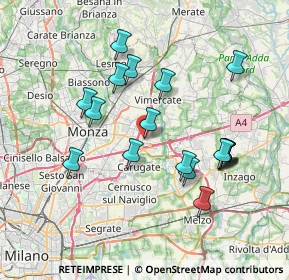 Mappa Via IV Novembre, 20864 Agrate Brianza MB, Italia (7.13833)