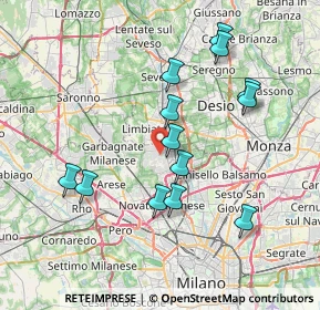 Mappa Via Pietro Gobetti, 20037 Paderno Dugnano MI, Italia (7.24231)