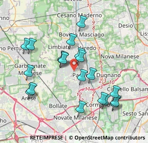 Mappa Via Giuseppe Massarenti, 20037 Paderno Dugnano MI, Italia (3.704)