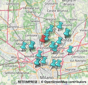 Mappa SP Milano Meda, 20037 Paderno Dugnano MI, Italia (6.2685)