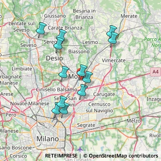 Mappa Via Cesare Beccaria, 20052 Monza MB, Italia (7.15417)