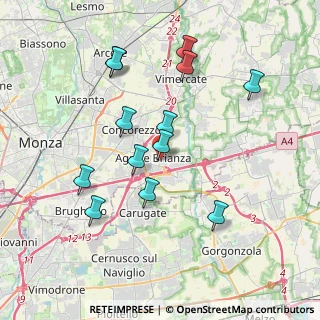 Mappa Via Giuseppe Verdi, 20864 Caponago MB, Italia (3.68308)