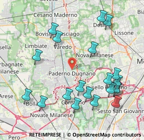 Mappa Via S. Michele del Carso, 20037 Paderno Dugnano MI, Italia (4.622)