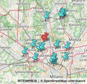 Mappa Via Piemonte, 20030 Senago MI, Italia (7.55765)