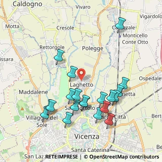 Mappa Via Lago di Levico, 36100 Vicenza VI, Italia (2.072)