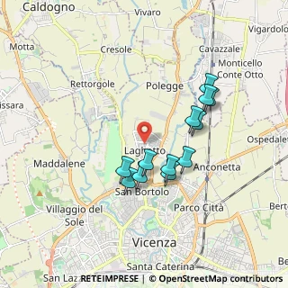 Mappa Via Lago di Levico, 36100 Vicenza VI, Italia (1.55167)